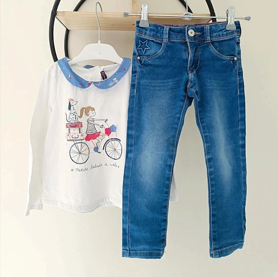 3 ans ensemble teeshirt sergent major et pantalon Okaïdi